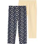 Pastellgelbe Unifarbene Capri-Leggings für Kinder aus Baumwolle für Mädchen Größe 110 