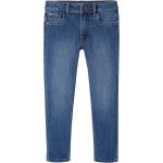 Blaue Slim Jeans für Kinder mit Reißverschluss aus Polyamid Größe 116 