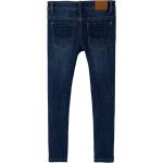 Dunkelblaue Slim Jeans für Kinder mit Reißverschluss aus Polyamid Größe 116 