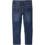 Dunkelblaue Straight Leg Jeans für Kinder mit Reißverschluss aus Denim Größe 116 