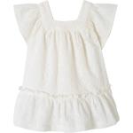 Weiße Bestickte Elegante Midi Bestickte Kinderkleider für Babys Größe 80 für den für den Sommer 