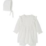 Weiße Bestickte Elegante Kinderfestkleider mit Volants ohne Verschluss für Babys Größe 68 
