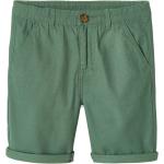 Grüne Chino Shorts für Kinder mit Knopf für Jungen Größe 110 