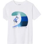 Weiße Kurzärmelige Pailletten Shirts für Kinder mit Pailletten für Jungen Größe 86 