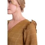 Khakifarbene Umstandskleider mit Glitzer aus Viskose für Damen Größe S 