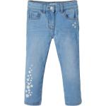 Graue Vertbaudet Capri-Jeans für Kinder mit Reißverschluss aus Baumwolle für Mädchen Größe 128 
