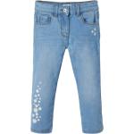 Blaue Bestickte Vertbaudet Capri-Jeans für Kinder aus Baumwolle für Mädchen für den für den Sommer 