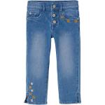 Blaue Bestickte Vertbaudet Capri-Jeans für Kinder aus Baumwolle für Mädchen Größe 122 
