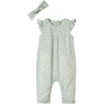Hellgrüne Blumenmuster Kinderplaysuits & Kurze Overalls für Kinder für Babys Größe 86 