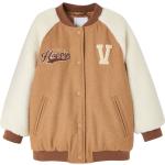 Kamelbraune College Jacken für Kinder & Baseball Jacken für Kinder aus Frottee Größe 116 