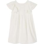 Weiße Boho Midi Kinderspitzenkleider mit Reißverschluss aus Baumwolle Größe 110 