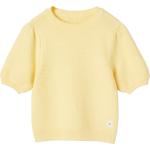 Gelbe Vintage Kurzärmelige Kinderoberteile aus Jersey für Mädchen Größe 116 