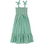 Grüne Karo Vertbaudet Maxi Druckkleider & bedruckte Kinderkleider mit Knopf aus Baumwolle Größe 110 