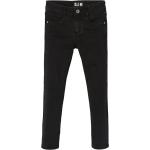 Schwarze Slim Jeans für Kinder mit Reißverschluss aus Baumwolle für Mädchen Größe 122 