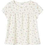 Reduzierte Weiße Blumenmuster Kurzärmelige Vertbaudet Kinder T-Shirts für Mädchen 