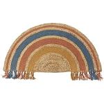 Vertbaudet Teppich aus Jute, Regenbogen, Wild Sahara, Blau / mehrfarbig