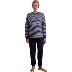 Marineblaue Gestreifte Umstandspyjamas aus Baumwolle für Damen 