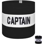 VerteLife Kapitänsband Spielführerbinde für Fußball und Rugby, Gummielastische Armbinde Kapitän Armbinde, Captains Armband für Kinder - Schwarz