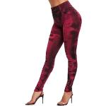 Rote Bestickte Sportliche Atmungsaktive Jeans mit Stickerei aus Denim für Damen Größe S 
