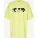 Reduzierte Neongelbe Oversize Vetements T-Shirts aus Baumwolle für Herren Übergrößen 
