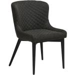 VETRO Chair - Crow black fabric w. black stained oak legs
