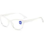 Weiße Vollrand Brillen aus Kunststoff für Damen 