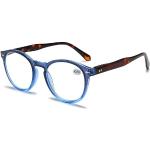 Blaue Runde Vollrand Brillen aus Kunststoff Blaulichtschutz für Herren 