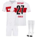VfB Stuttgart 23/24 Neue Fußball Trikot, Hause/Auswärts Stuttgart Trikot für Kinder Erwachsener, Fussball Trikot Shorts und Socken Anzug für Jungen Herren