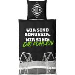 Schwarze Rautenmuster Borussia Mönchengladbach Bettwäsche mit Reißverschluss 135x200 