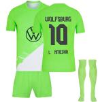 Vfl Wolfsburg Hause Fußball Trikots Shorts Socken Set für Kinder/Erwachsene, 23/24 Wolfsburg Fussball Trikot Trainingsanzug Jungen Herren,10-11 Jahre