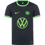 Dunkelgrüne Atmungsaktive Nike Performance VfL Wolfsburg VfL Wolfsburg Trikots für Kinder zum Fußballspielen - Auswärts 2022/23 