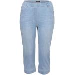 Hellblaue Unifarbene Via Appia Due Slim Fit Jeans aus Baumwolle für Damen 