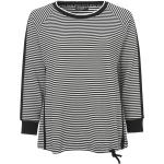 Via Appia Due Pullover Modisches Sweatshirt mit Galonstreifen, weiß, 44 khaki multicolor