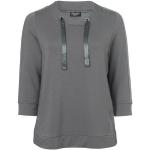 VIA APPIA DUE Sweatshirt (1-tlg) mit Strasssteinen, grau