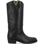 Schwarze VIA ROMA Cowboy-Boots & Cowboystiefeletten aus Leder für Damen Größe 42 