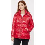 Reduzierte Rote Unifarbene VICCI Germany Mini Kurzjacken & Cropped-Jackets aus Kunstfaser mit Kapuze für Damen Größe M 