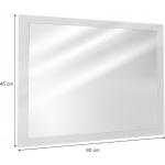 Weiße Minimalistische Vicco Spiegelschränke Breite 0-50cm, Höhe 50-100cm, Tiefe 0-50cm 