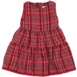 Reduzierte Rote Ärmellose VICOLO Kinderfransenkleider mit Fransen mit Reißverschluss aus Flanell Handwäsche für Mädchen für den für den Winter 