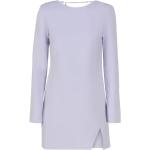 Reduzierte Lavendelfarbene Elegante Langärmelige VICOLO Langarmkleider aus Polyester für Damen Größe XS für den für den Sommer 