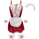 Rote Karo Romantische Babydolls aus Polyester für Damen für Partys 