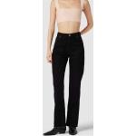 Schwarze Unifarbene Victoria Beckham Victoria Straight Leg Jeans mit Reißverschluss aus Baumwolle für Damen Größe XXL 