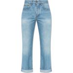 Blaue Bestickte Victoria Beckham Victoria Jeans mit Stickerei aus Denim für Damen 