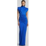 Blaue Victoria Beckham Victoria Maxi Stehkragen Ballkleider aus Polyester für Damen Größe M zum Abschlussball 