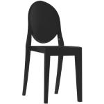 Schwarze Moderne Kartell Victoria Ghost Transparente Stühle stapelbar Höhe 50-100cm, Tiefe 0-50cm 