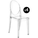 Stapelbarer Stuhl Victoria Ghost plastikmaterial transparent Set mit 4 Stühlen - Kartell - Transparent