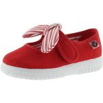 Reduzierte Rote Gestreifte Victoria Shoes Low Sneaker mit Klettverschluss aus Canvas für Kinder Größe 26 