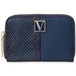 Mitternachtsblaue Victoria's Secret Mini Geldbörsen mit Reißverschluss für Damen klein 
