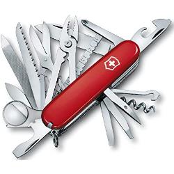 Victorinox Schweizer Taschenmesser gross Swiss Champ, Swiss Army Knife, Multitool, 33 Funktionen, Klinge, Korkenzieher, Schraubendreher