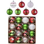 Reduzierte Rote Christbaumkugeln & Weihnachtsbaumkugeln aus Kunststoff 16-teilig 