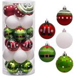 Reduzierte Rote Runde Christbaumkugeln & Weihnachtsbaumkugeln mit Elfenmotiv aus Papier bruchsicher 24-teilig 